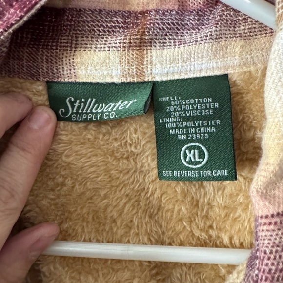 Stillwater Supply Co Flannel Adult Plaid Casual Outdoors shacket - Picture 3 of 4